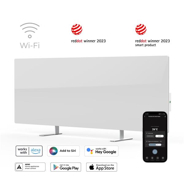 Infrapanel AENO AGH1S/AGH2S Premium Eco Smart Ohrievač 700W WIFI - Farba: Biela