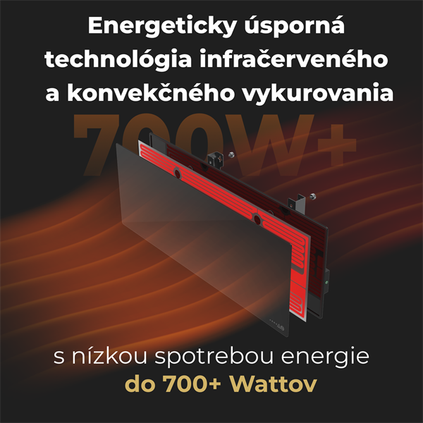 Infrapanel AENO AGH1S/AGH2S Premium Eco Smart Ohrievač 700W WIFI - Farba: Biela