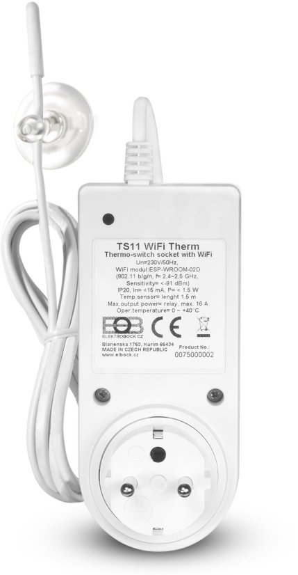 WiFi tepelná zásuvka TS11 WiFi Therm