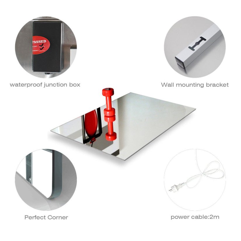 Infrapanel MIRROR 580W (100x60cm) + WIFI Termostat
