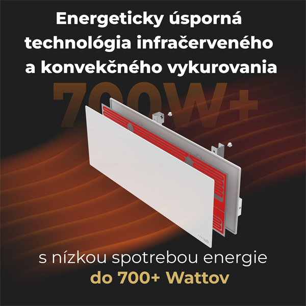 Infrapanel AENO AGH1S/AGH2S Premium Eco Smart Ohrievač 700W WIFI - Farba: Biela