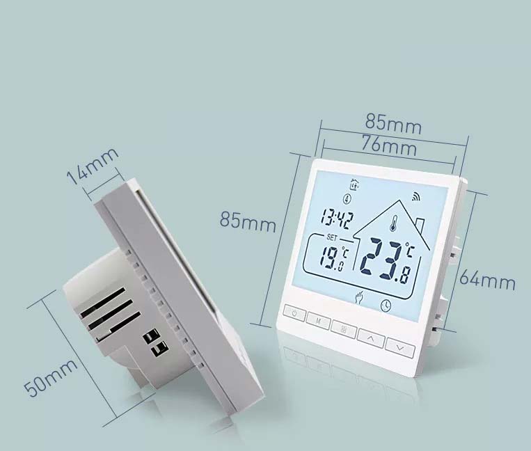 Nástenné termostaty - Maximálne zaťaženie - 16A/250V(WE), 3A/250V(WW)