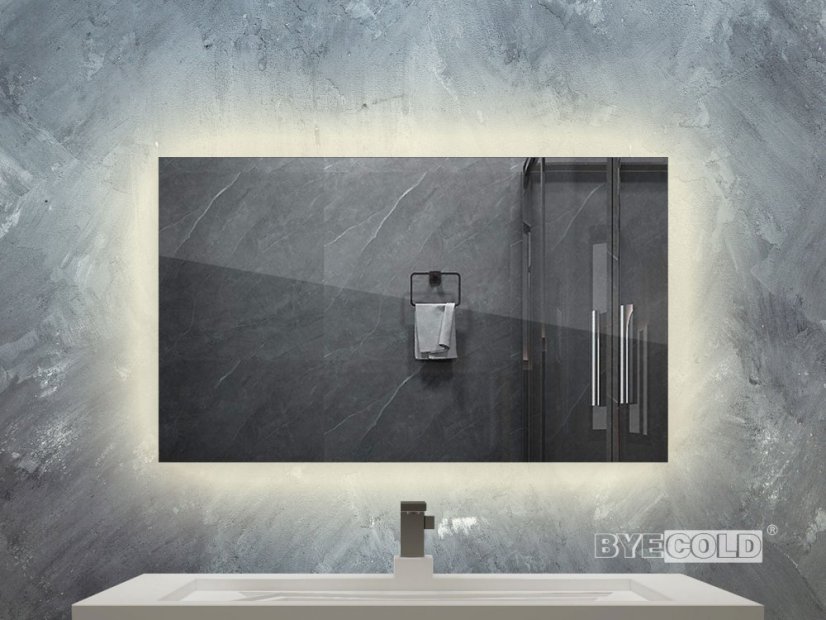 Infrapanel MIRROR 580W (100x60cm) + LED + WIFI Termostat