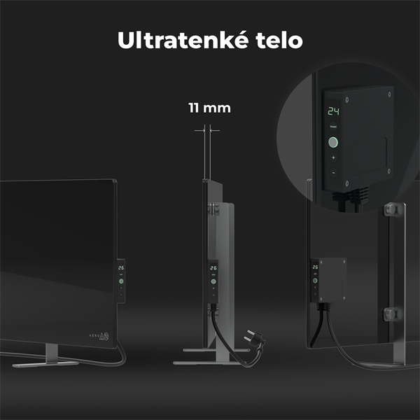 Infrapanel AENO AGH3S/AGH4S/AGH5S Premium 700W WIFI - Farba: Šedá