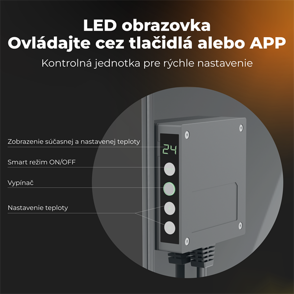 Infrapanel AENO AGH3S/AGH4S/AGH5S Premium 700W WIFI - Farba: Šedá