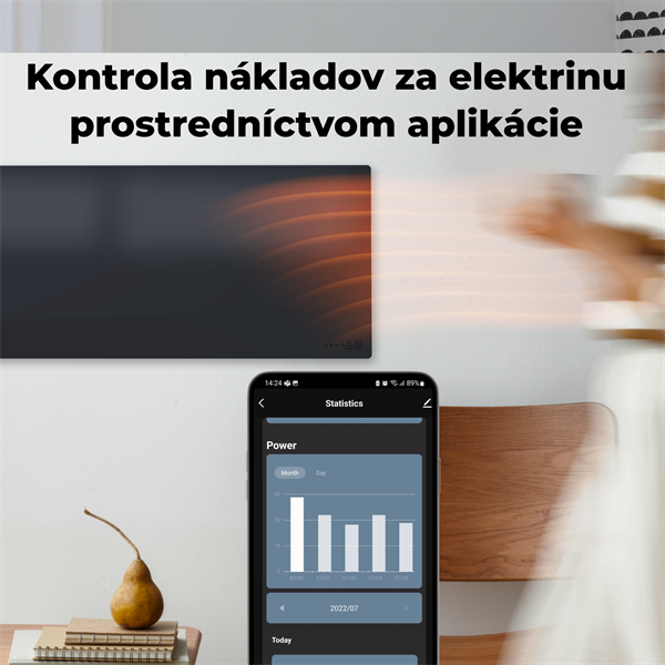 Infrapanel AENO AGH1S/AGH2S Premium Eco Smart Ohrievač 700W WIFI - Farba: Biela