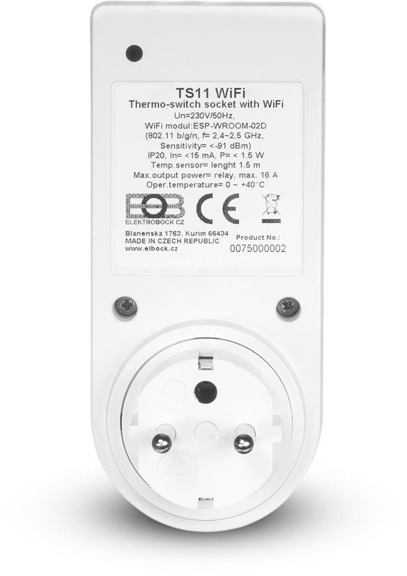 WiFi spínaná zásuvka TS11
