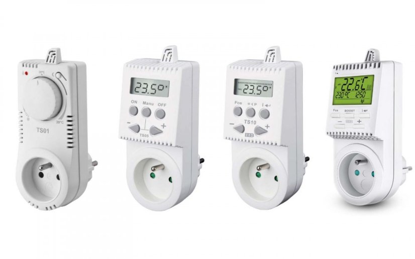 Tepelne spínané zásuvky pre jednoduché ovládanie infra panelov